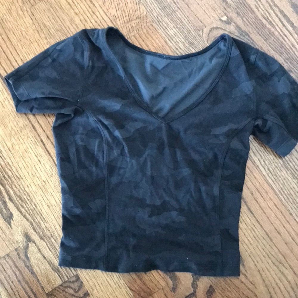 Lulu lemon camo crop top